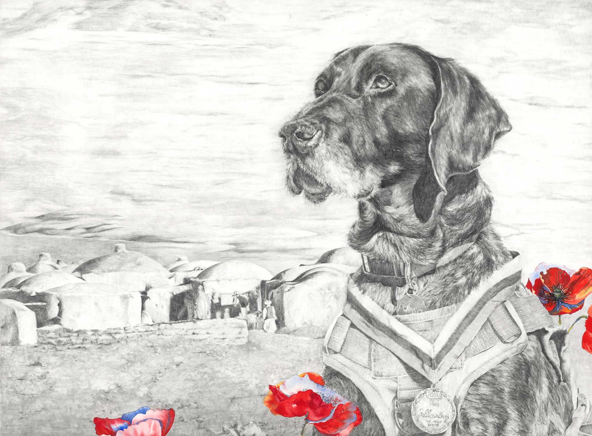 War dog | Hertz 66cm x 86.4cm unframed